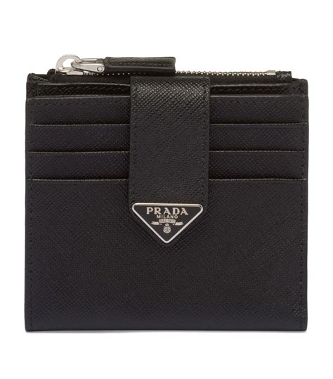 prada all leather chain drawstring|Prada card holder.